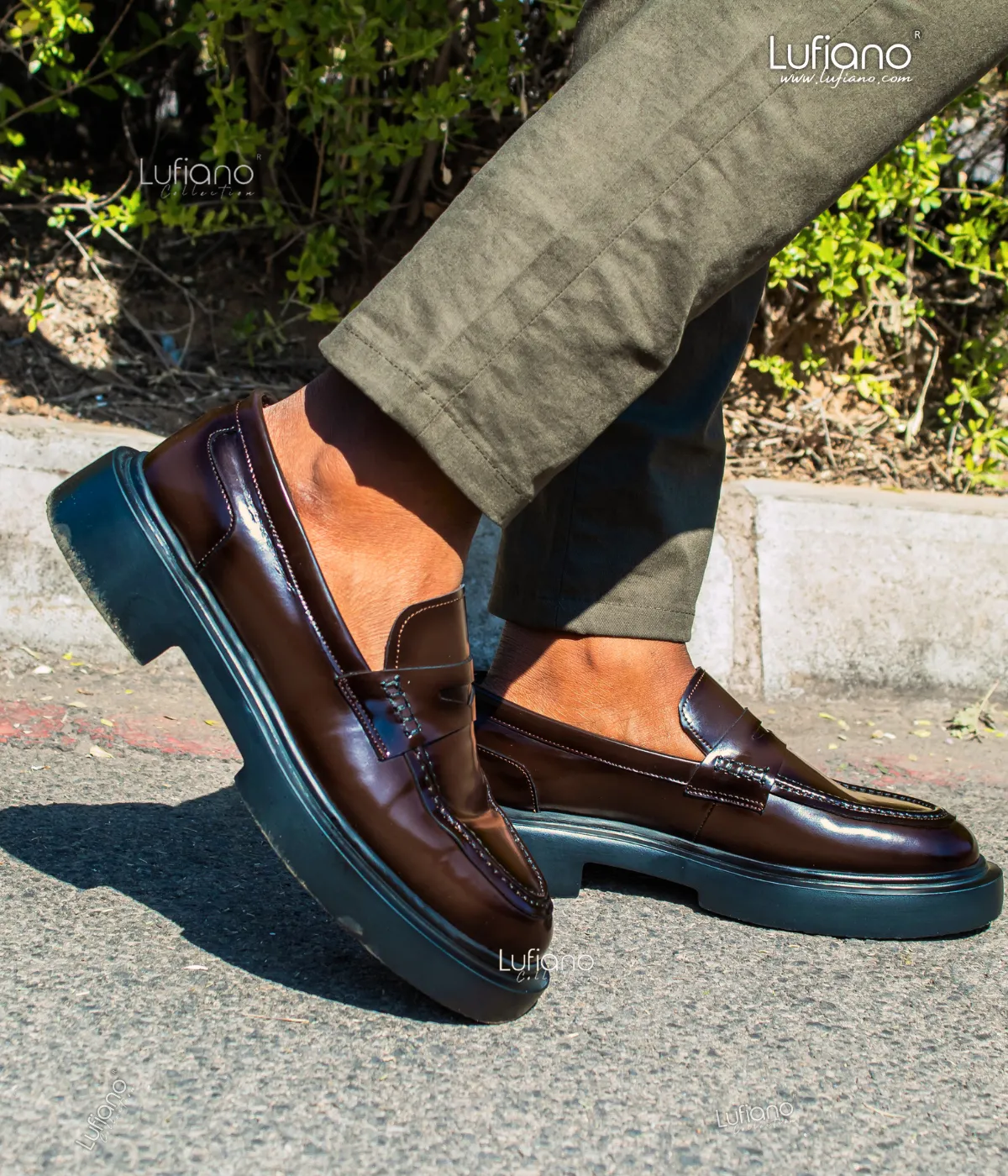 209  - Lufiano Slip On: Brown