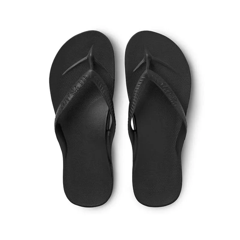 Archies Black Arch Support Thongs