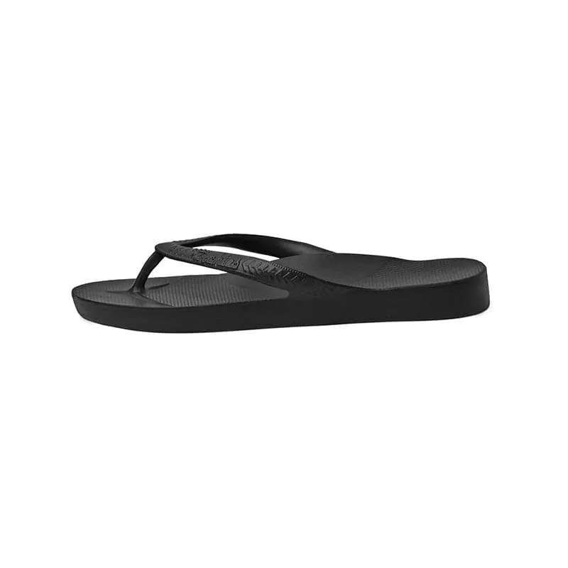 Archies Black Arch Support Thongs