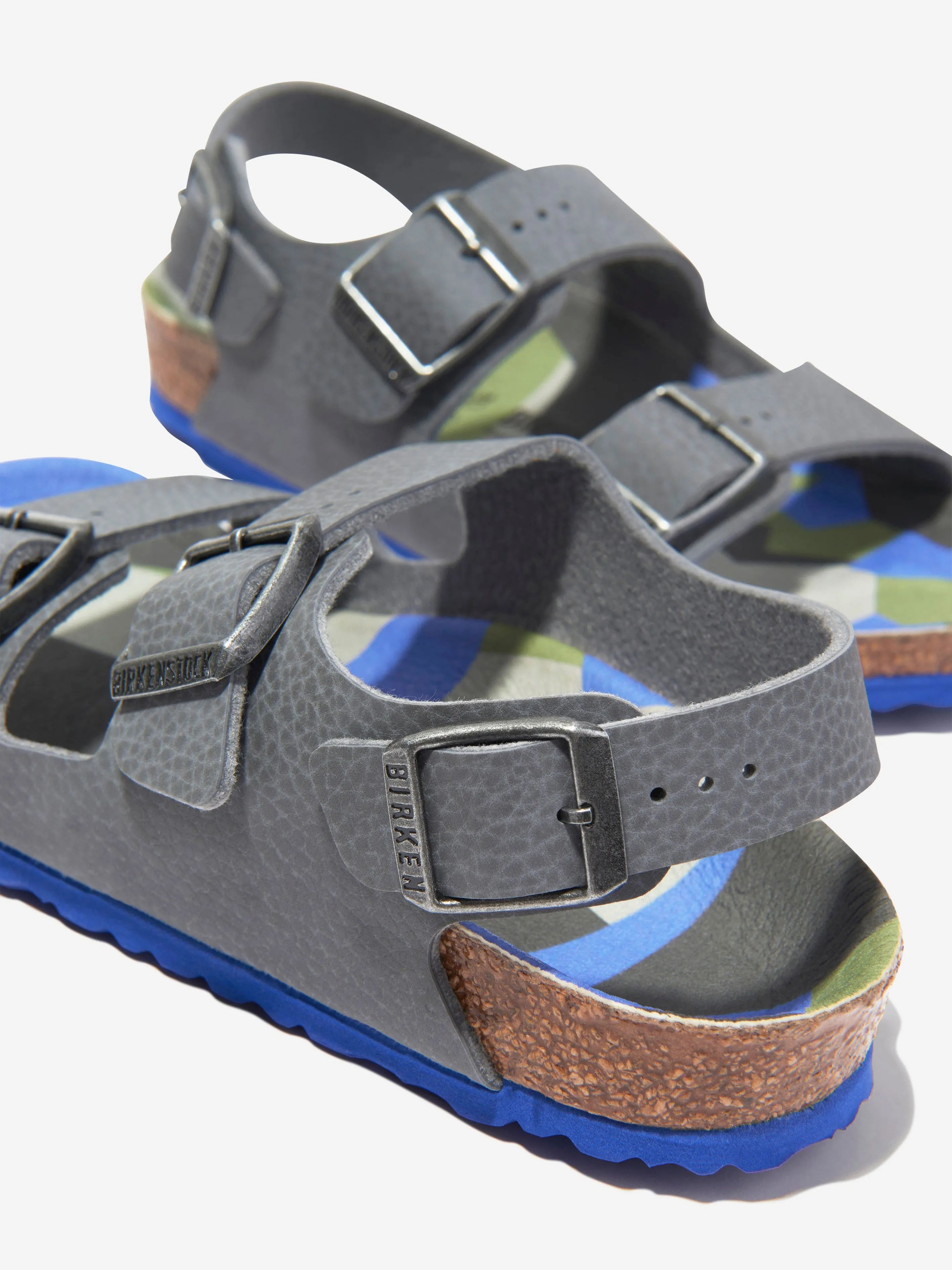 BIRKENSTOCK Boys Milano Sandals in Grey