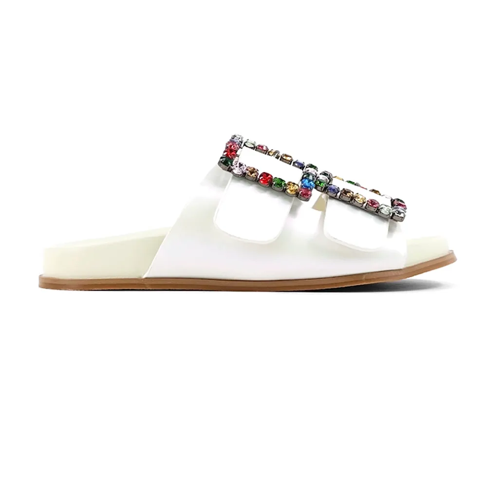 Brittany Rhinestone Slide Sandals