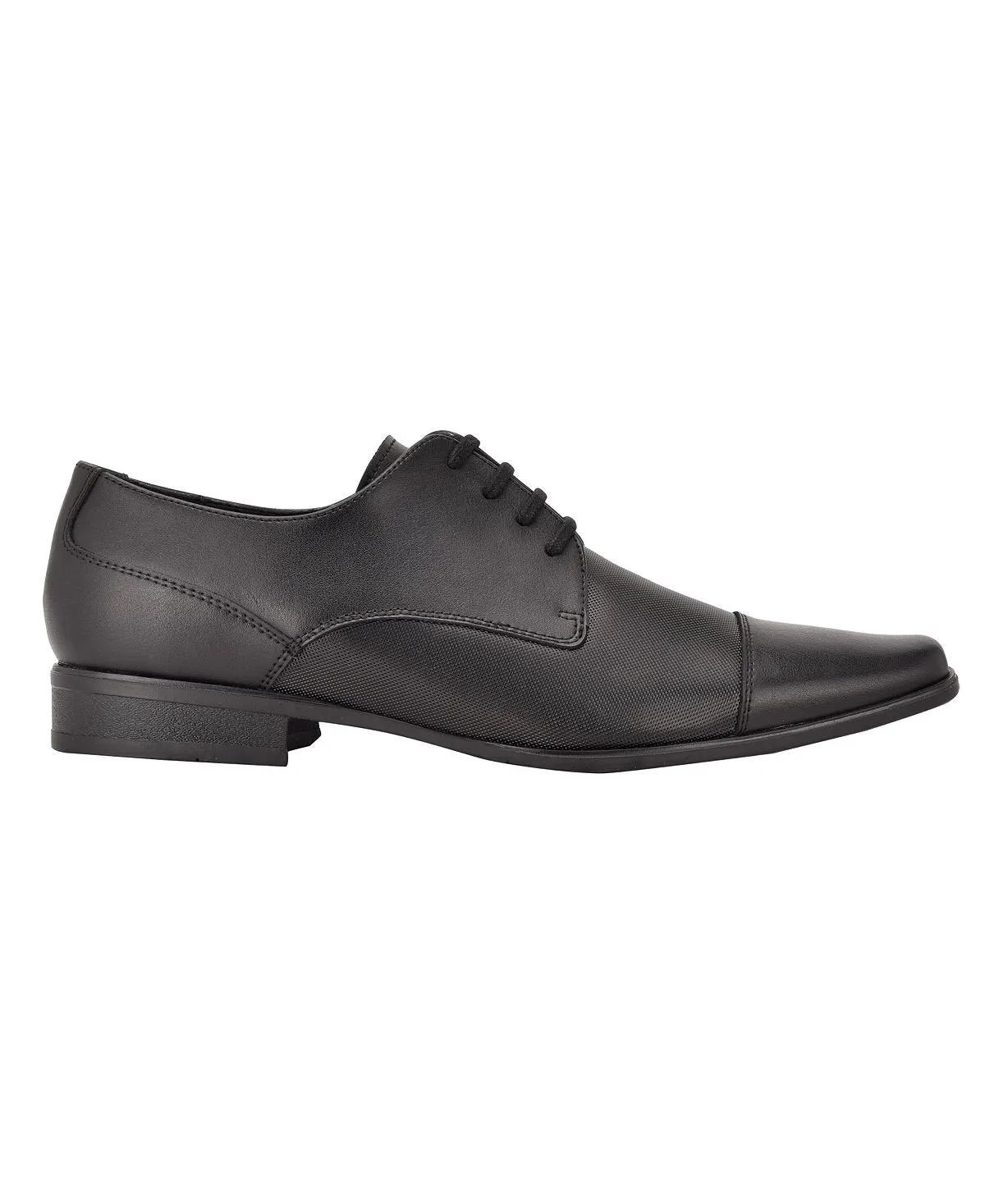 Calvin Klein Men's Leather Lace-Up Closed Toe Dress Shoes Black