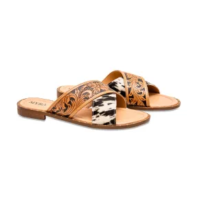 Chappy Western Hand-Tooled Sandals