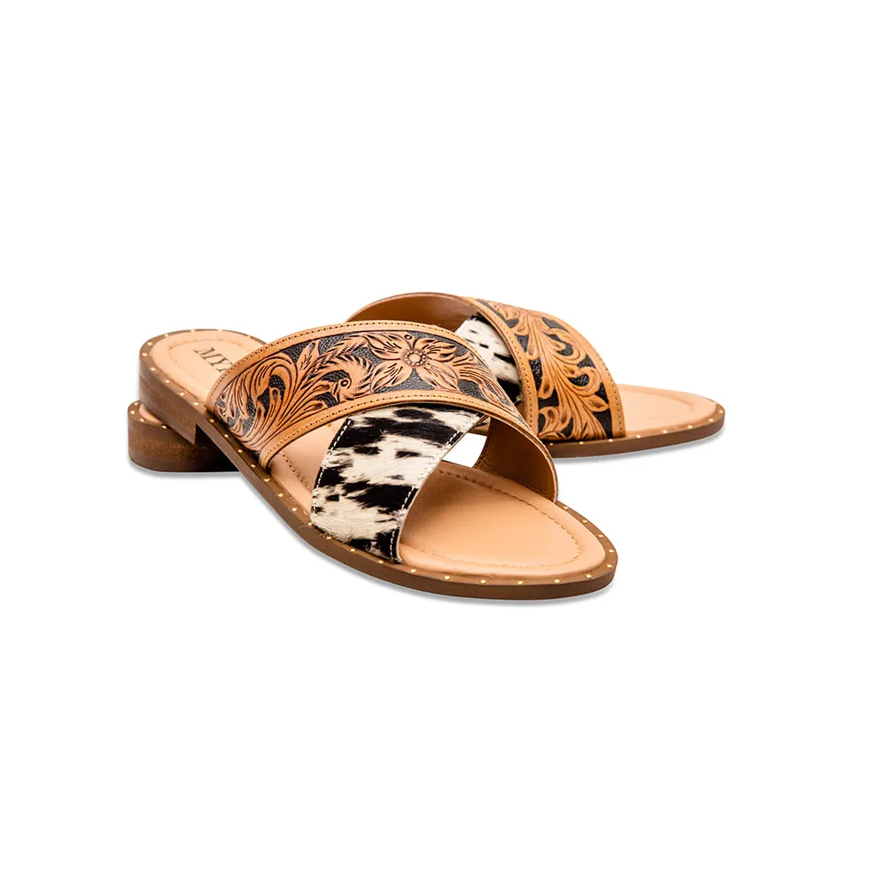 Chappy Western Hand-Tooled Sandals