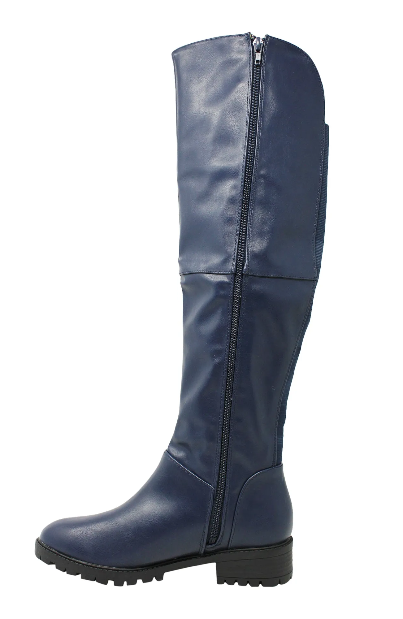 Charming Lady Women's Stretch Calf Knee High Riding Boot