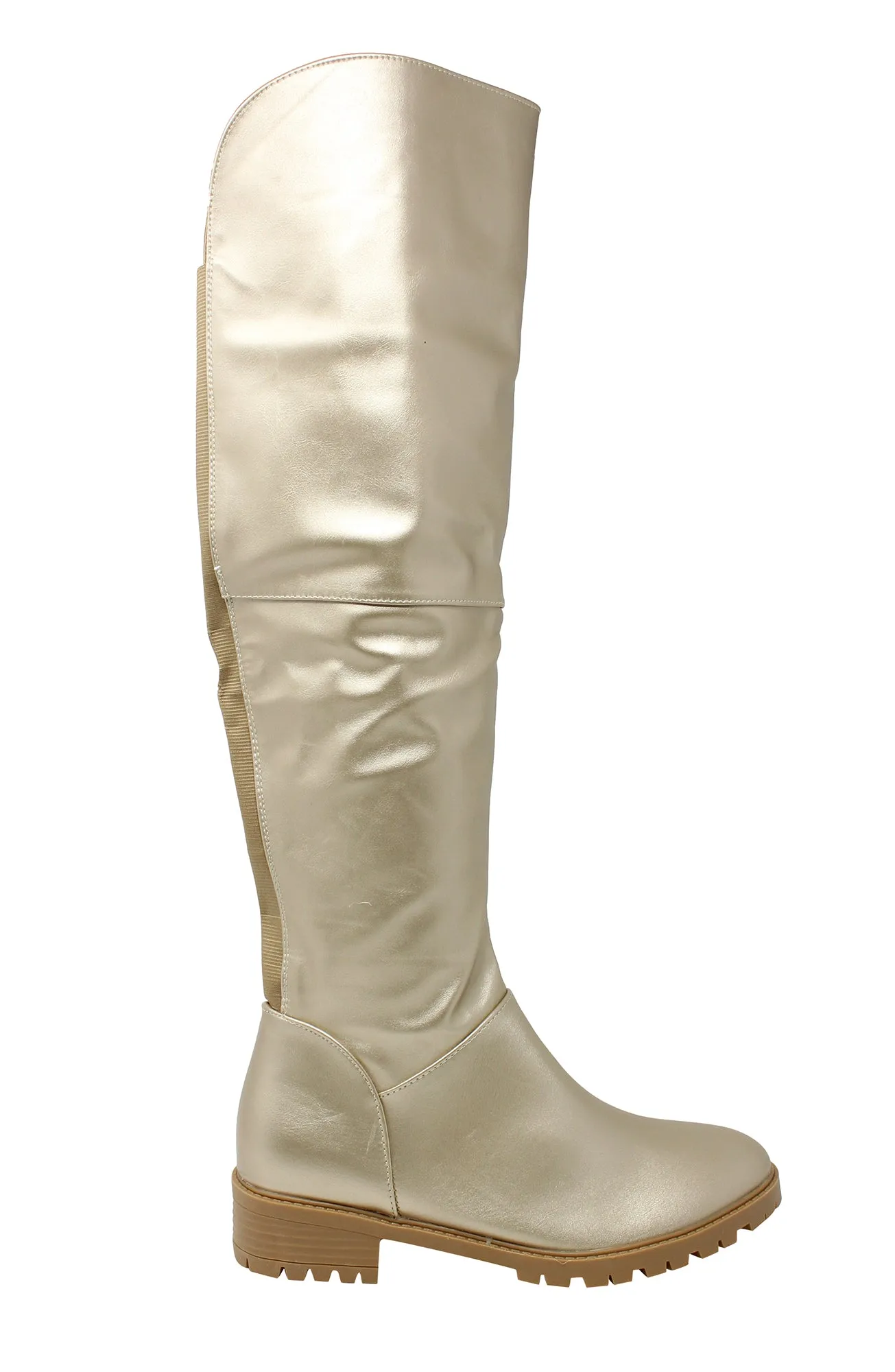 Charming Lady Women's Stretch Calf Knee High Riding Boot