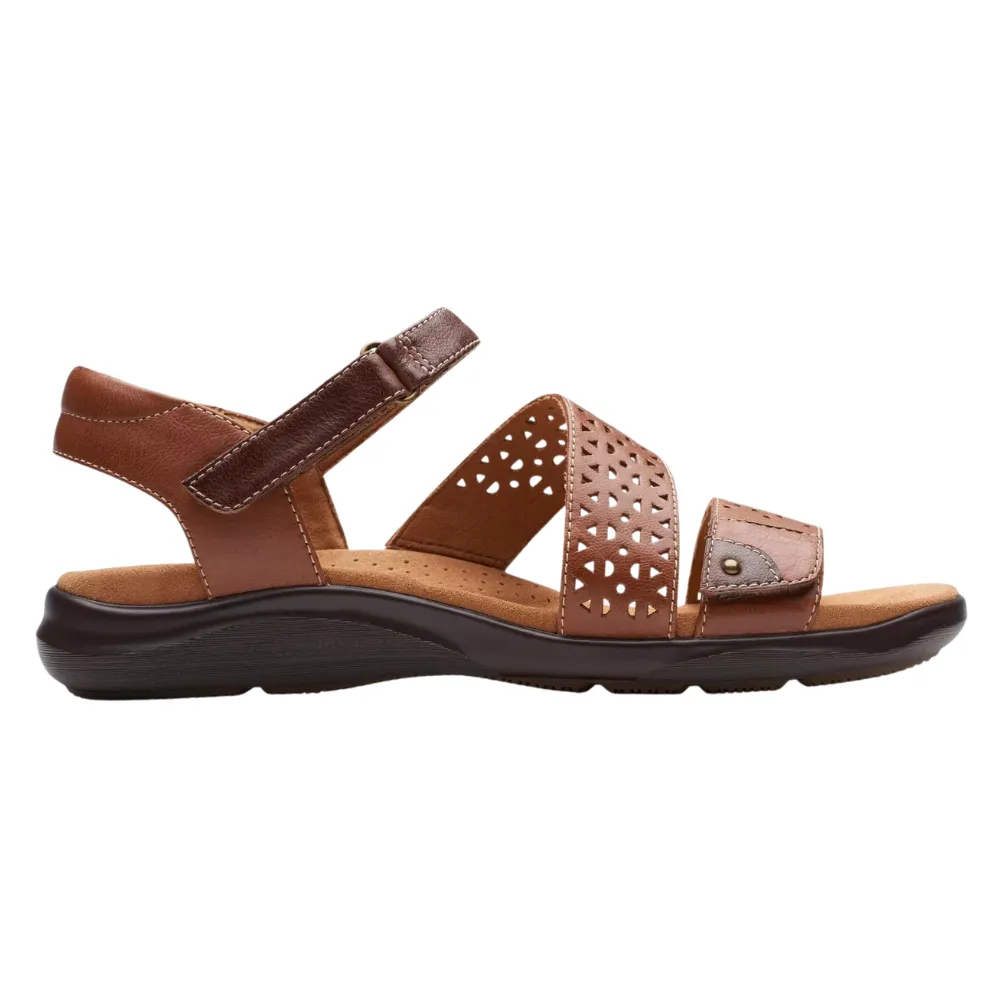 Clarks Kitly Way Tan Leather Sandal (Women's)