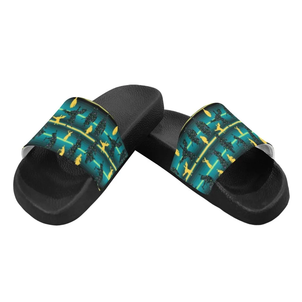 Dancers Inspire Green Women's Slide Sandals