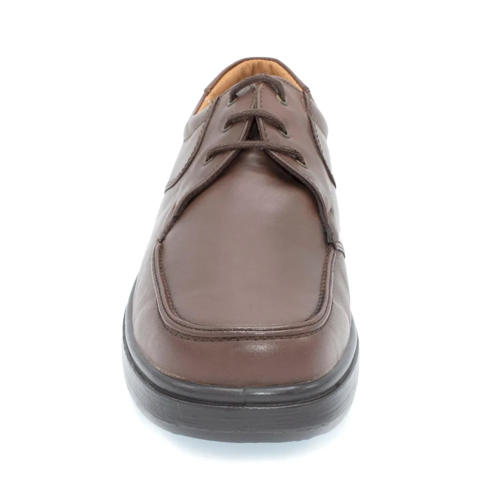 DB Saxon - Mens Wide FIt Lace Up - 4E Fitting - Brown