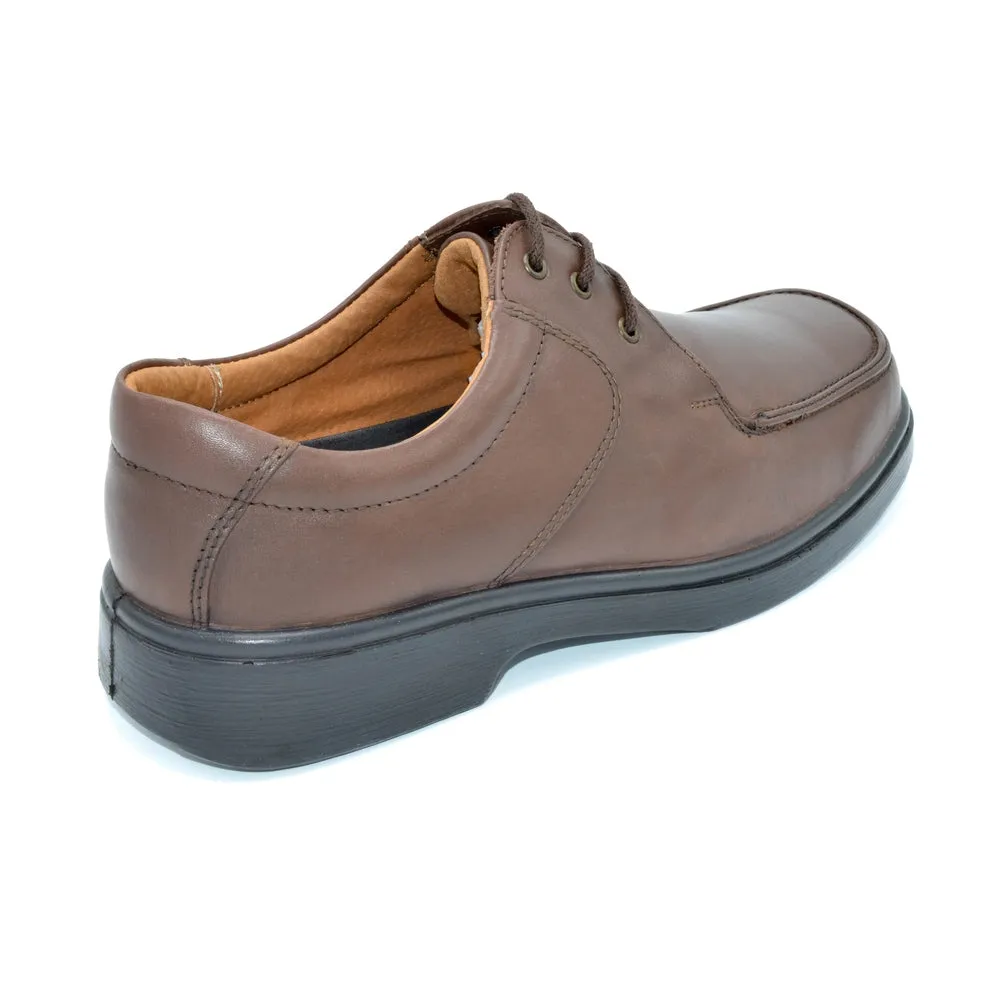 DB Saxon - Mens Wide FIt Lace Up - 4E Fitting - Brown