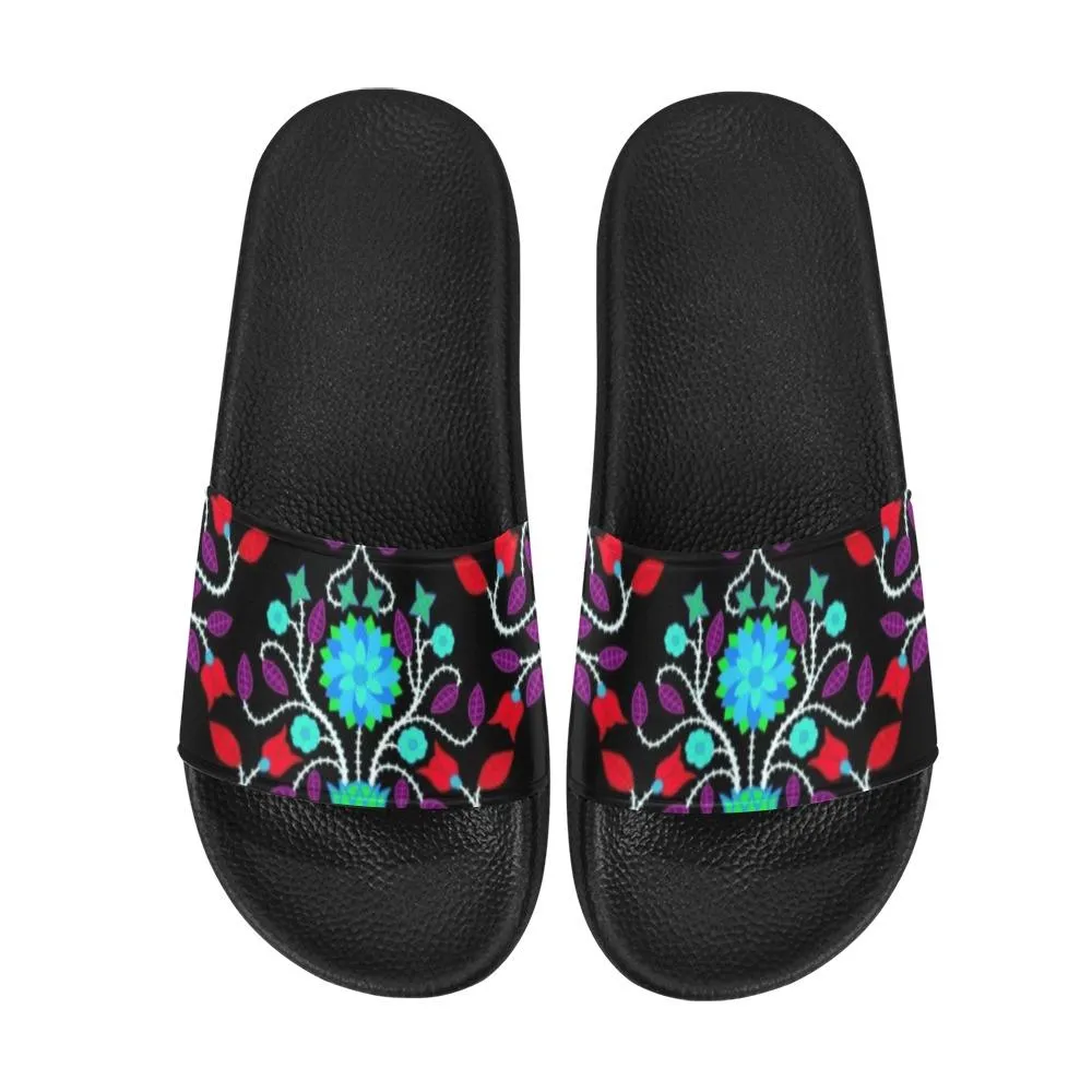 Floral Beadwork Four Clans Winter Men's Slide Sandals