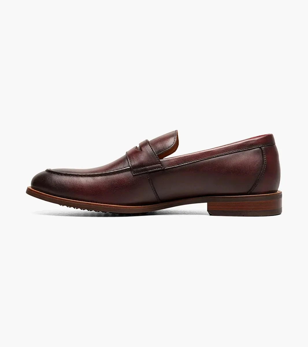 Florsheim Mens Rucci Penny Loafer Shoe-Burgundy