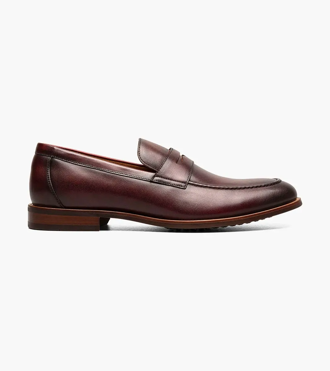 Florsheim Mens Rucci Penny Loafer Shoe-Burgundy