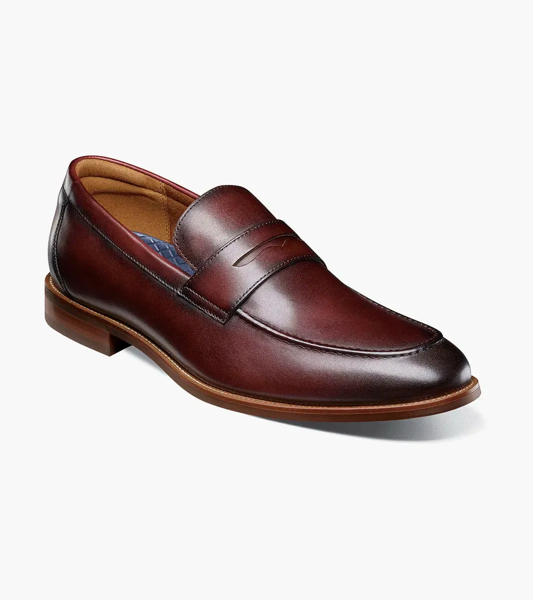 Florsheim Mens Rucci Penny Loafer Shoe-Burgundy