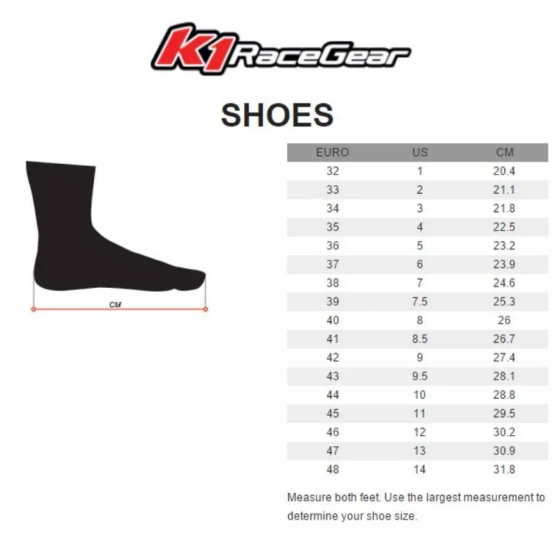 K1 RaceGear GTX-1 Nomex® Shoes - Black/Gray