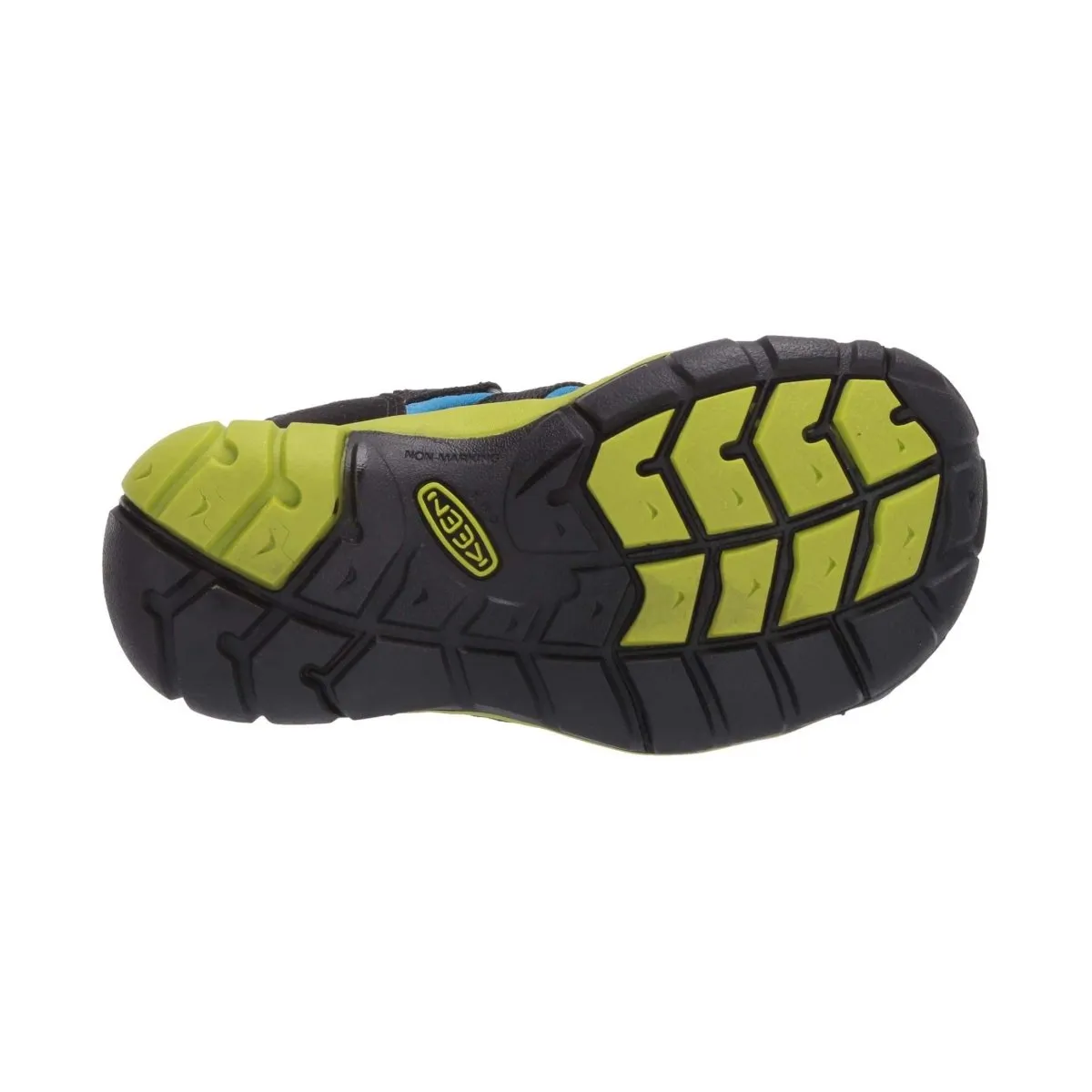 Keen Boy's (Sizes 1-7) Seacamp Black/Blue/Lime