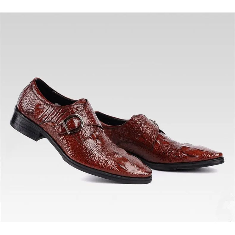 Luxury CrocLeather Classic Business Dress Shoes