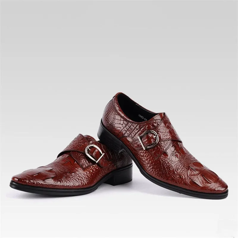 Luxury CrocLeather Classic Business Dress Shoes