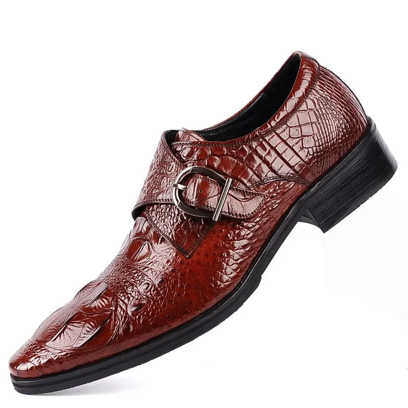 Luxury CrocLeather Classic Business Dress Shoes