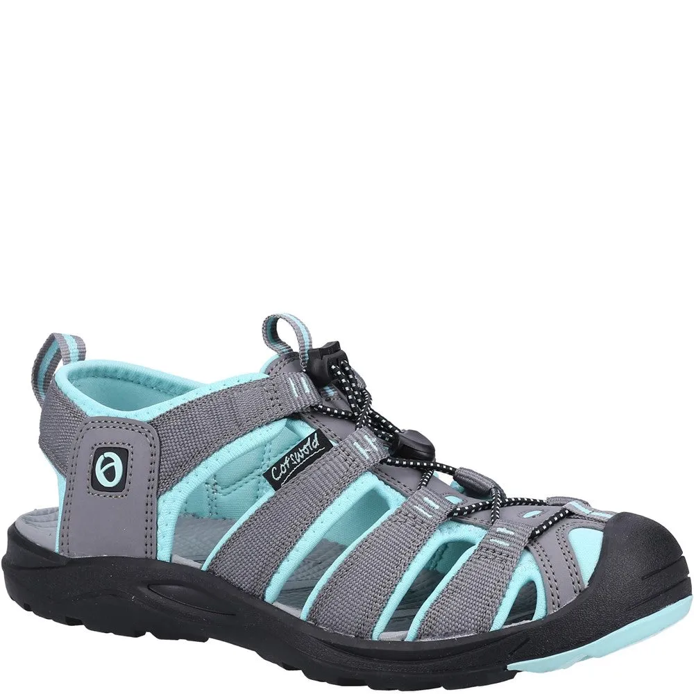 Marshfield Recycled Sandals Grey Turquoise