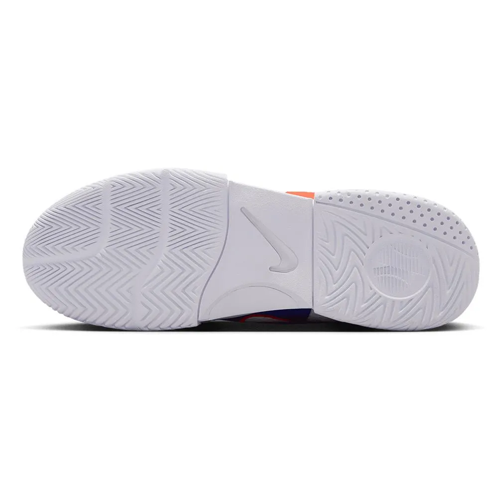 Men`s Court Lite 4 Tennis Shoes White and Hyper Crimson