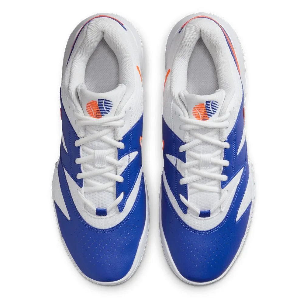 Men`s Court Lite 4 Tennis Shoes White and Hyper Crimson