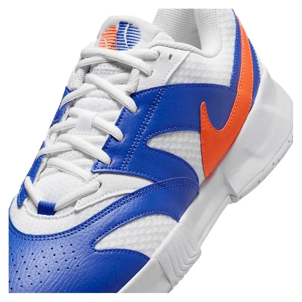 Men`s Court Lite 4 Tennis Shoes White and Hyper Crimson