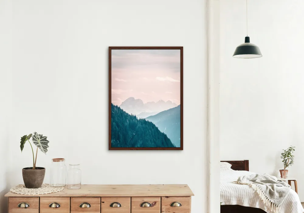 Pastel Mountains Poster INSTANT DOWNLOAD Art Print, Smoky Mountains Poster, Modern Mountain Decor, Pastel Wall Art