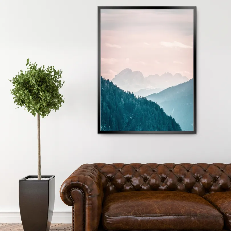 Pastel Mountains Poster INSTANT DOWNLOAD Art Print, Smoky Mountains Poster, Modern Mountain Decor, Pastel Wall Art