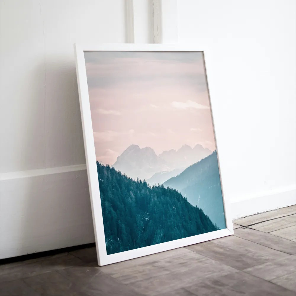 Pastel Mountains Poster INSTANT DOWNLOAD Art Print, Smoky Mountains Poster, Modern Mountain Decor, Pastel Wall Art