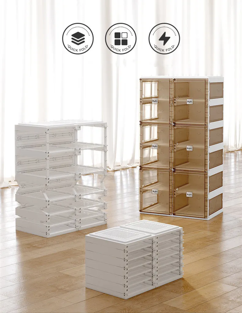 QuickFold 6-Pair Shoe Box, 1 Column, 6 Grids, Kylin