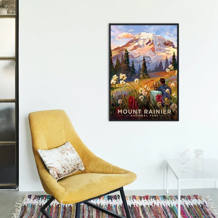 Set Of 3 Mount Rainier Rocky Mountain Yosemite National Park Posters PRINTABLE ART, Vintage National Park Print, National Park Print, Vintage Wall Art