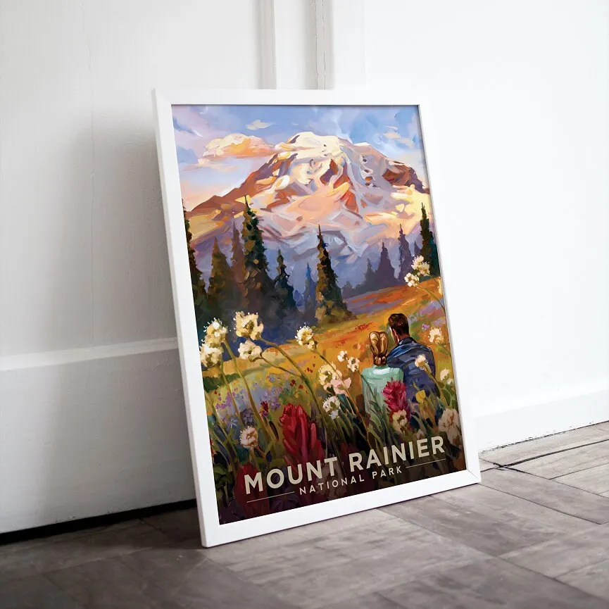 Set Of 3 Mount Rainier Rocky Mountain Yosemite National Park Posters PRINTABLE ART, Vintage National Park Print, National Park Print, Vintage Wall Art