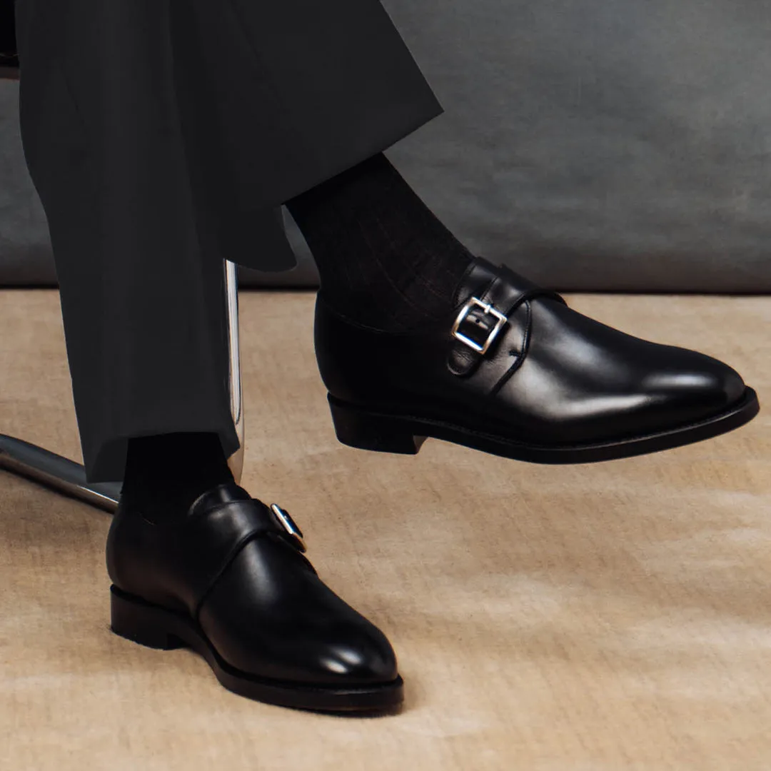 Single monk strap- Black