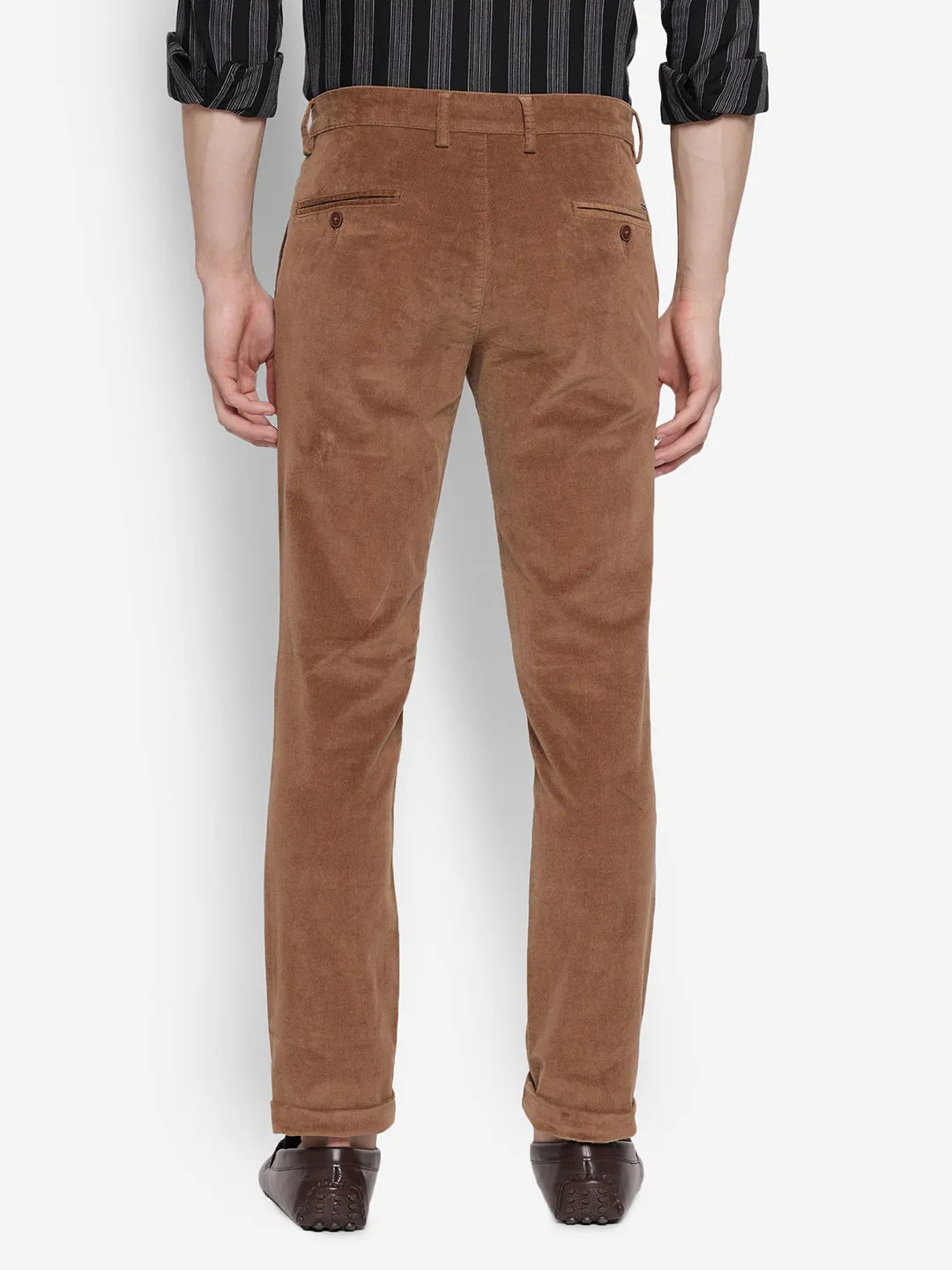 Solid Khaki Causal Trouser