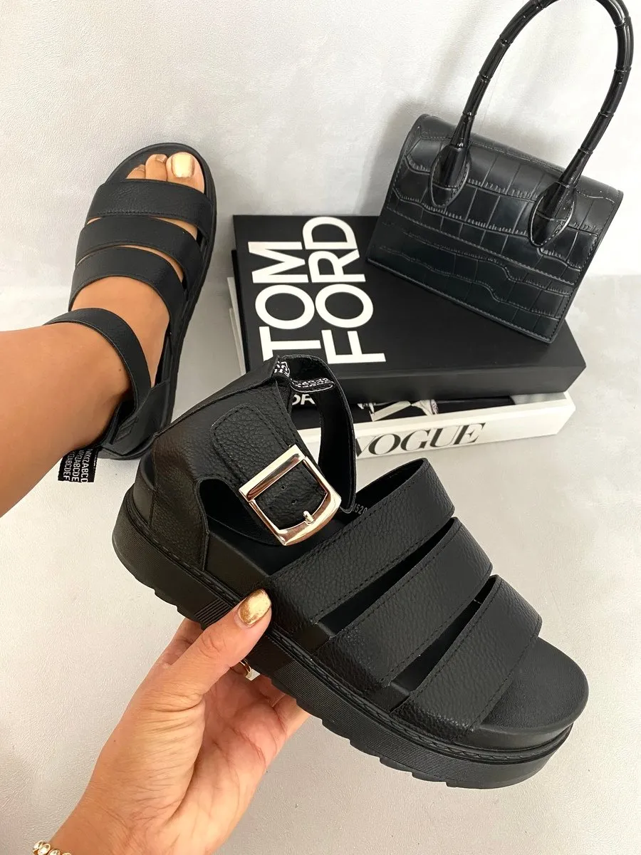 Strappy Gladiator Chunky Sandals