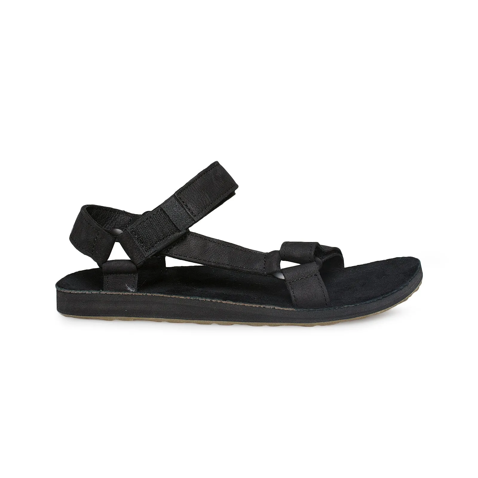 Teva Original Universal Leather Black Sandals - Men's