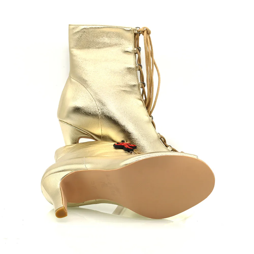 Vortex (Gold) - 4" Dance Heels By VAMP