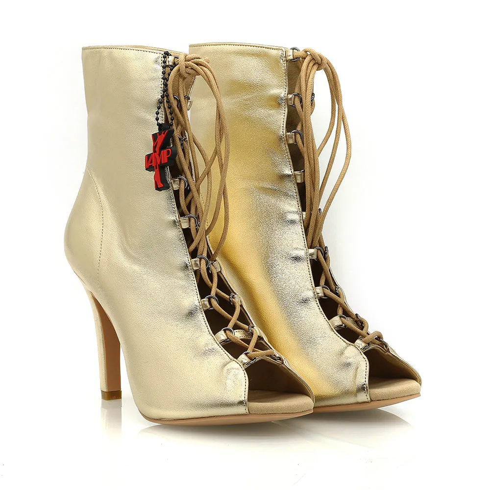 Vortex (Gold) - 4" Dance Heels By VAMP