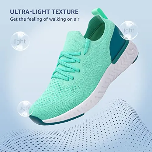 Womens Athletic Running Shoes Comfortable Tennis Shoes Lightweight Walking Shoes Lace Up Trainers Breathable Wide Fit Gym Sneakers