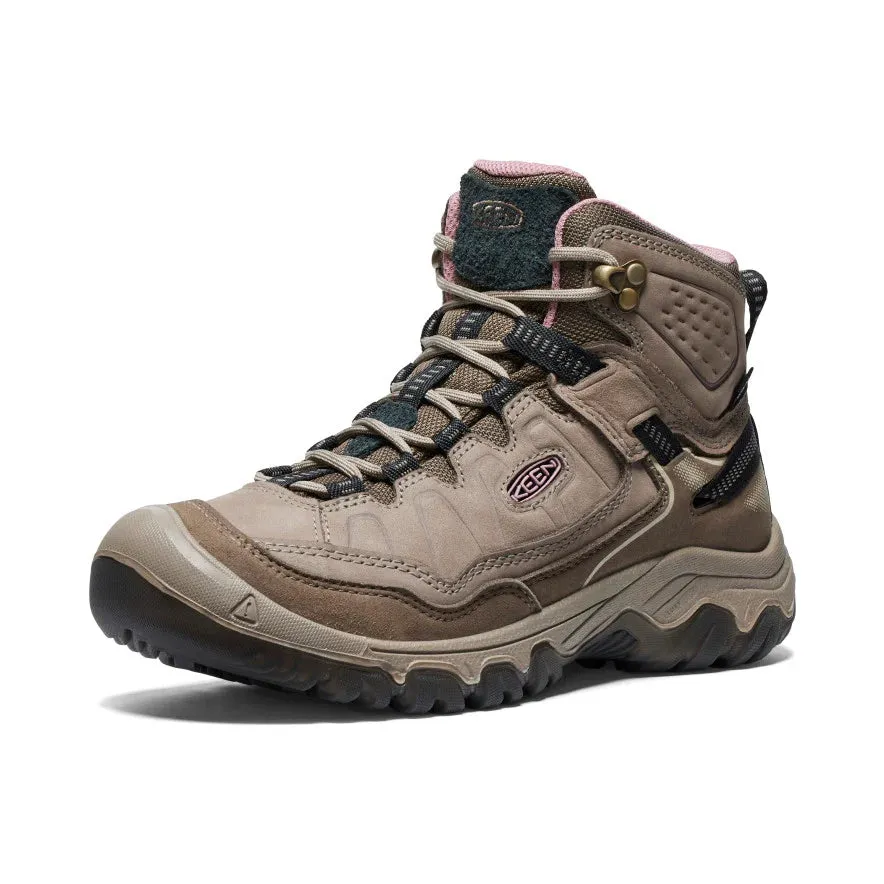 Women's Keen Targhee IV Waterproof Hiking Boot Color: Brindle/Nostalgia Rose (WIDE WIDTH)