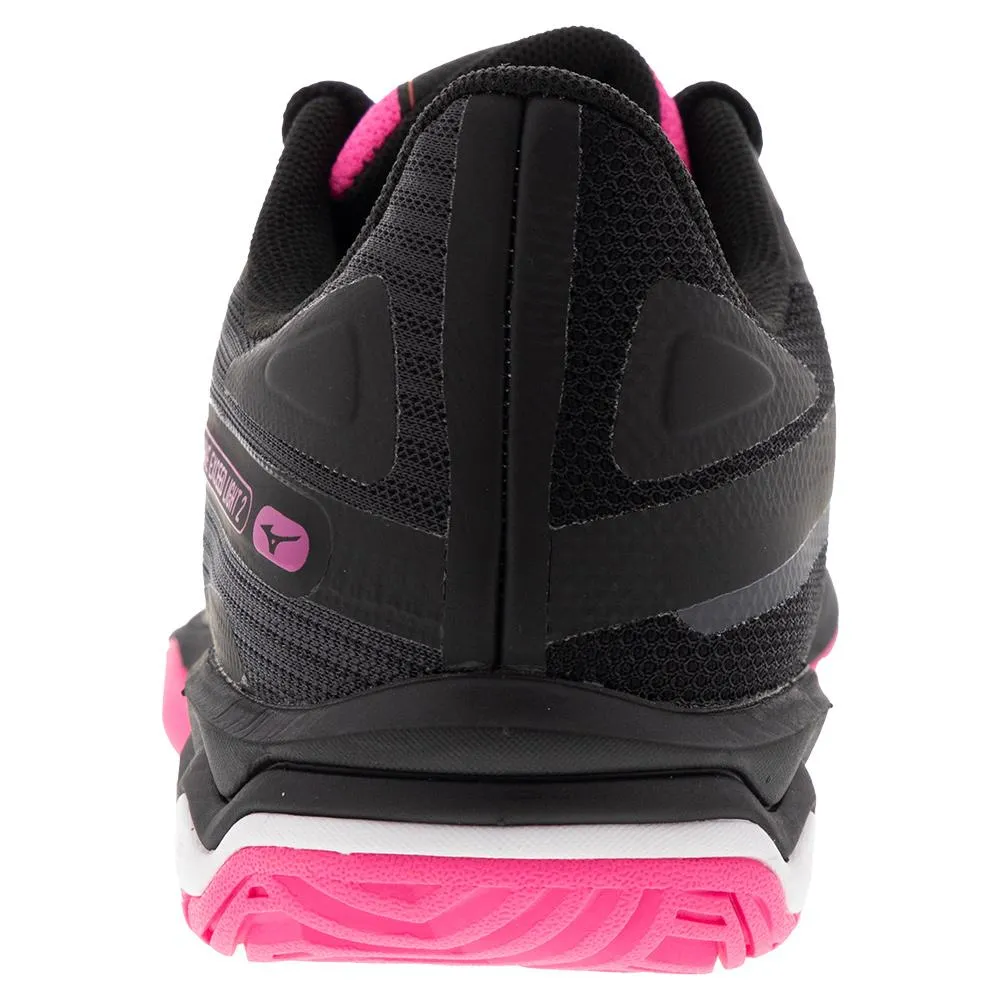 Women's Wave Exceed Light 2 AC Tennis Shoes Black and Pink Tetra